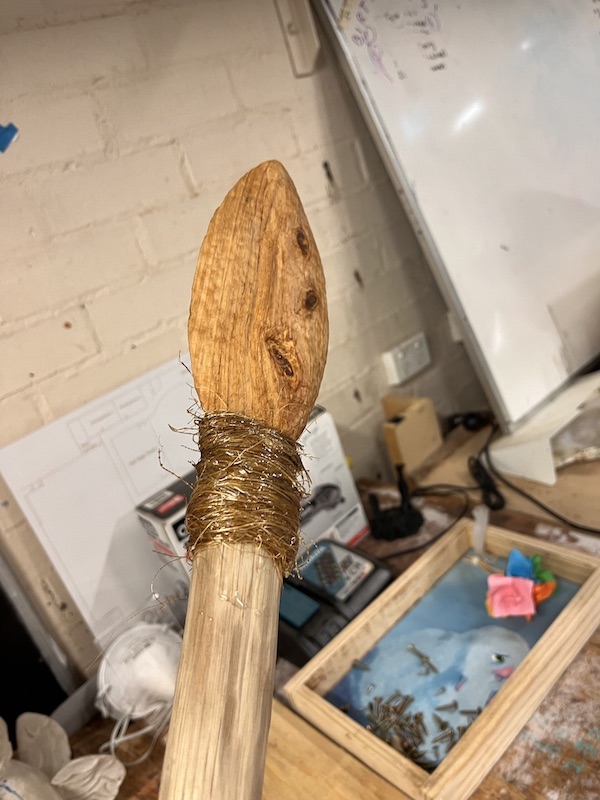 Attaching the spear head