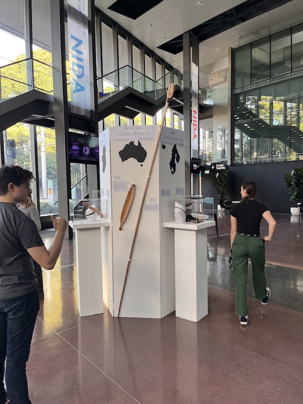Spear and woomera on display