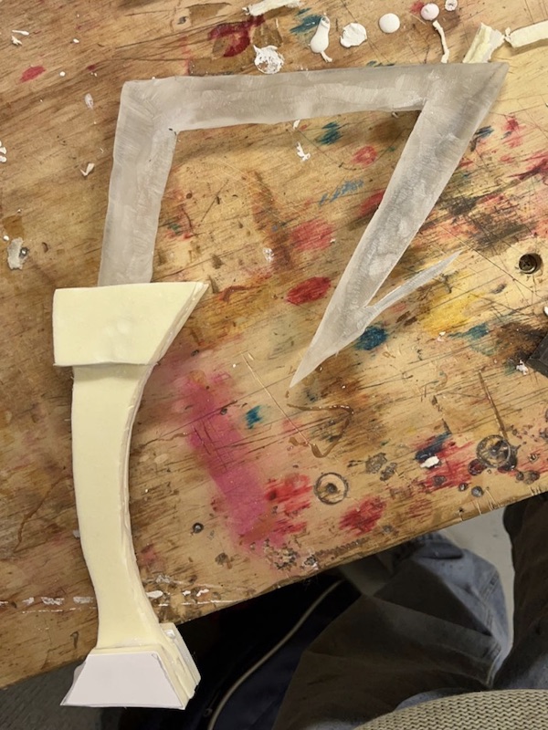 Beginning of the angled sword