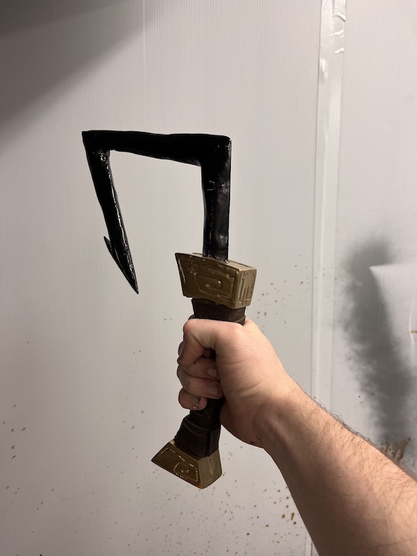 Finished angled sword