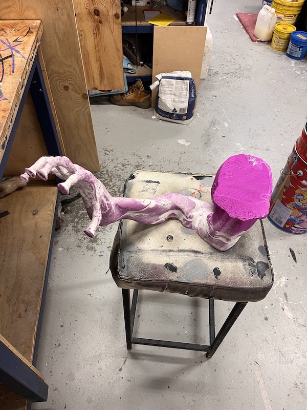 Initial cast of sculpture