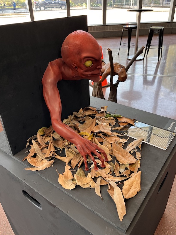 Finished sculpture - left side view