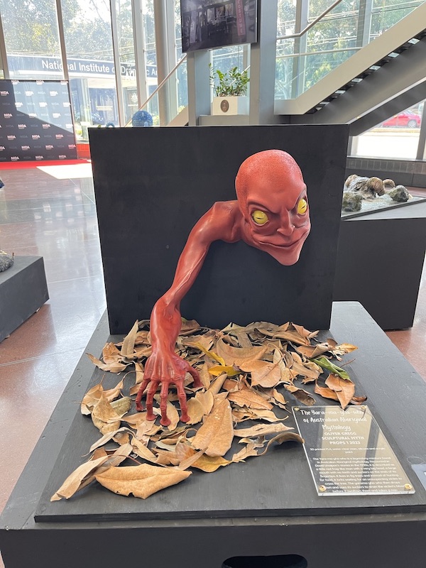 Finished sculpture - front view