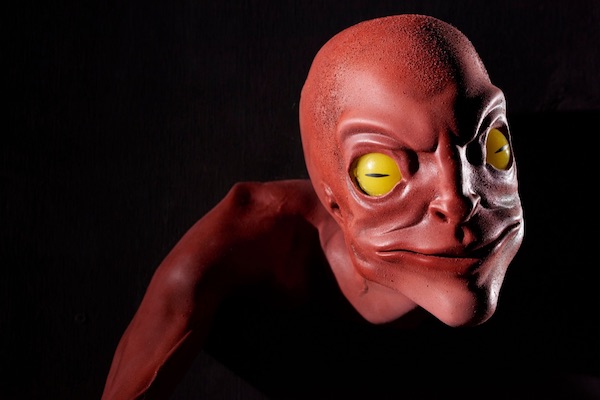 Finished sculpture - close up of head