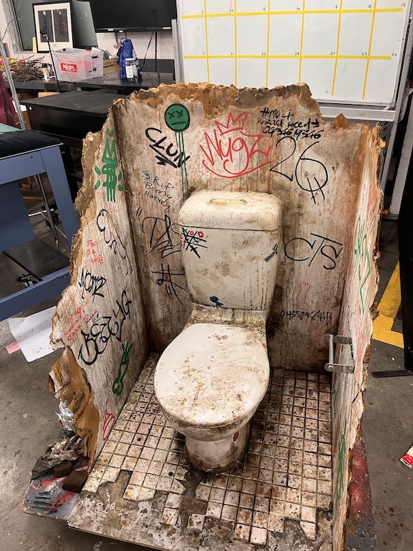 Adding graffiti - front view