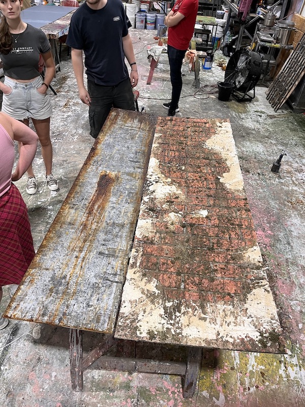 Two panels joined